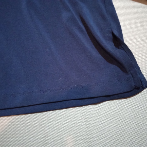 MICHAEL Michael Kors Blue Flowy Long Sleeved V Neck Top Blouse 🌿 Size Small - Picture 7 of 14